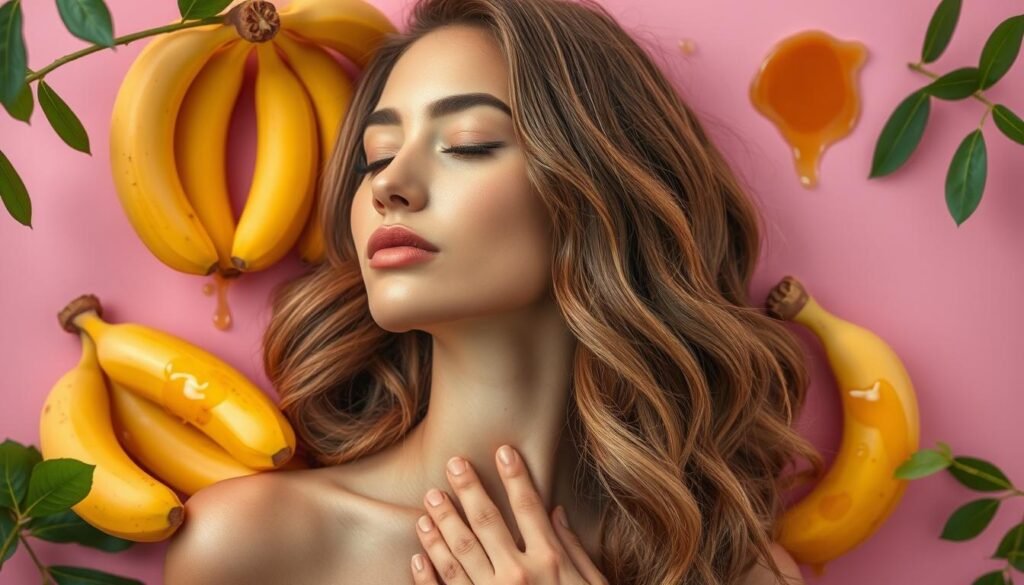 Banana hair mask for moisturizing curls