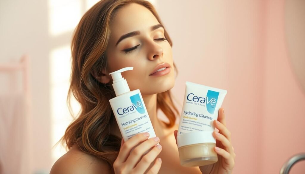 CeraVe Hydrating Cleanser and moisturizer