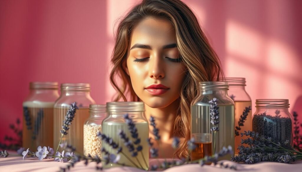Fermented rice water and lavender essential oil hair conditioning recipes