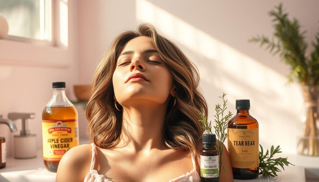 apple cider vinegar rinse for post-exercise hair care
