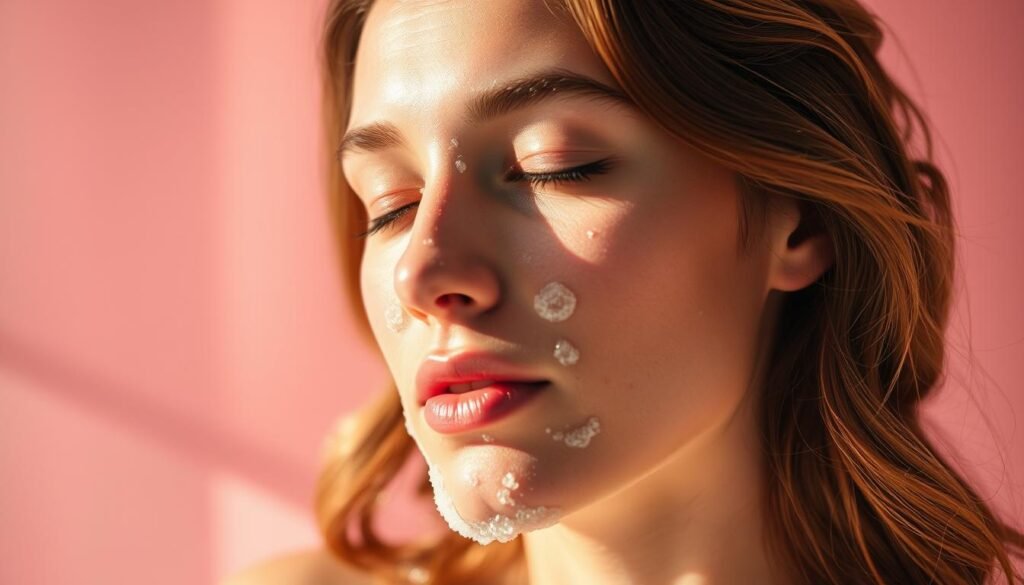 exfoliating cleanser gently scrubs away dead skin